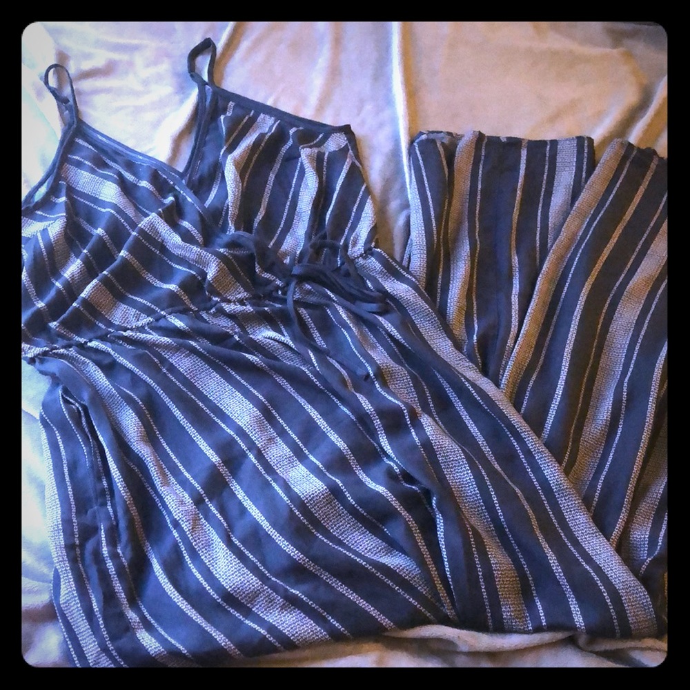Striped Blue Jumpsuit